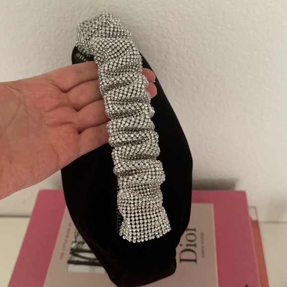 Velvet Black Crystal Small Evening Bag - Picture 3 of 4